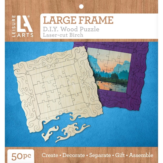 Leisure Arts&#xAE; Large Frame D.I.Y. Wood Puzzle